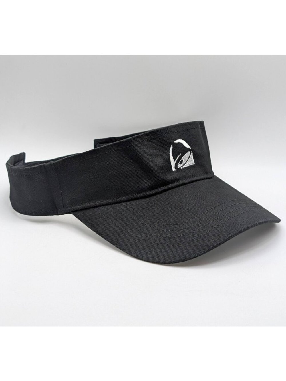 Taco Bell Black Visor Hat Adjustable Strap Back Fast Food Promo Employee Crew